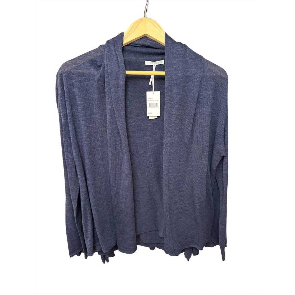 NEW STITCHDROP women's whitney open front cardigan top in blue